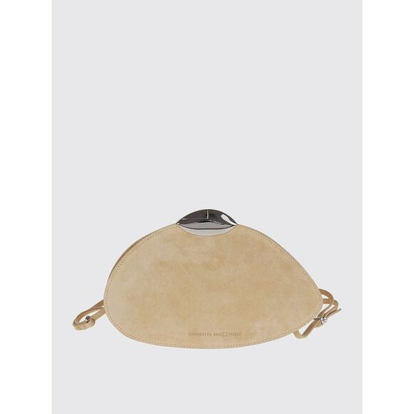 Benedetta Bruzziches Beige Calf Leather Bos Taurus Shoulder Bag